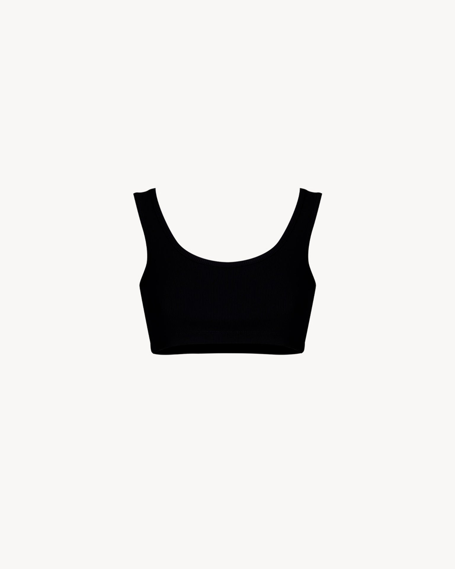 The Tank Crop Cotton Black