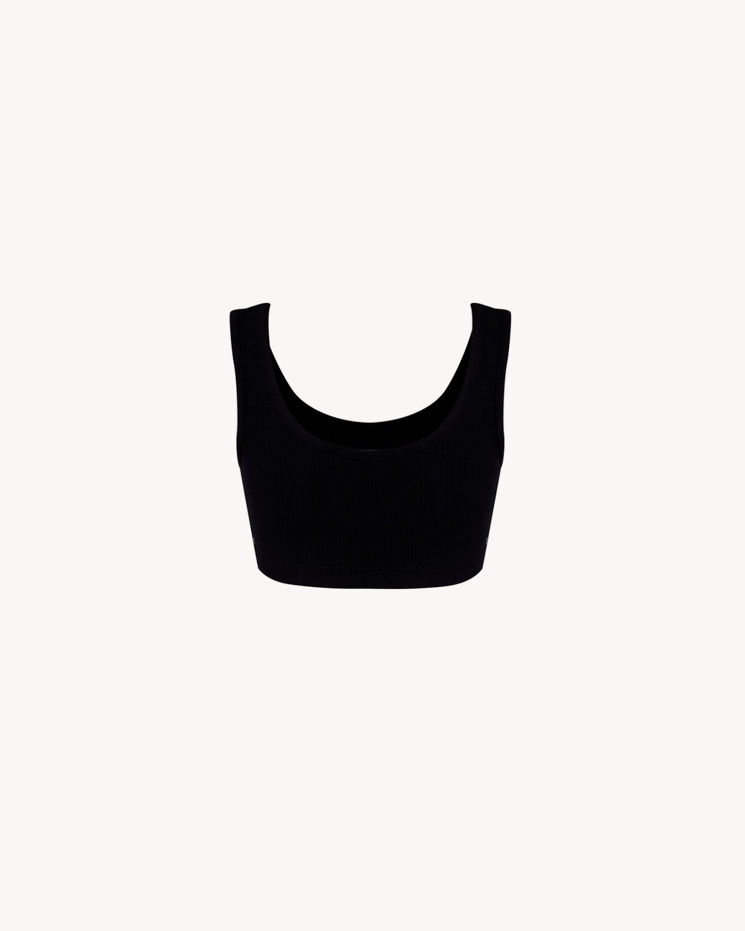 The Tank Crop Cotton Black