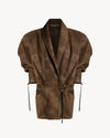The Virgo Brown Washed Leather