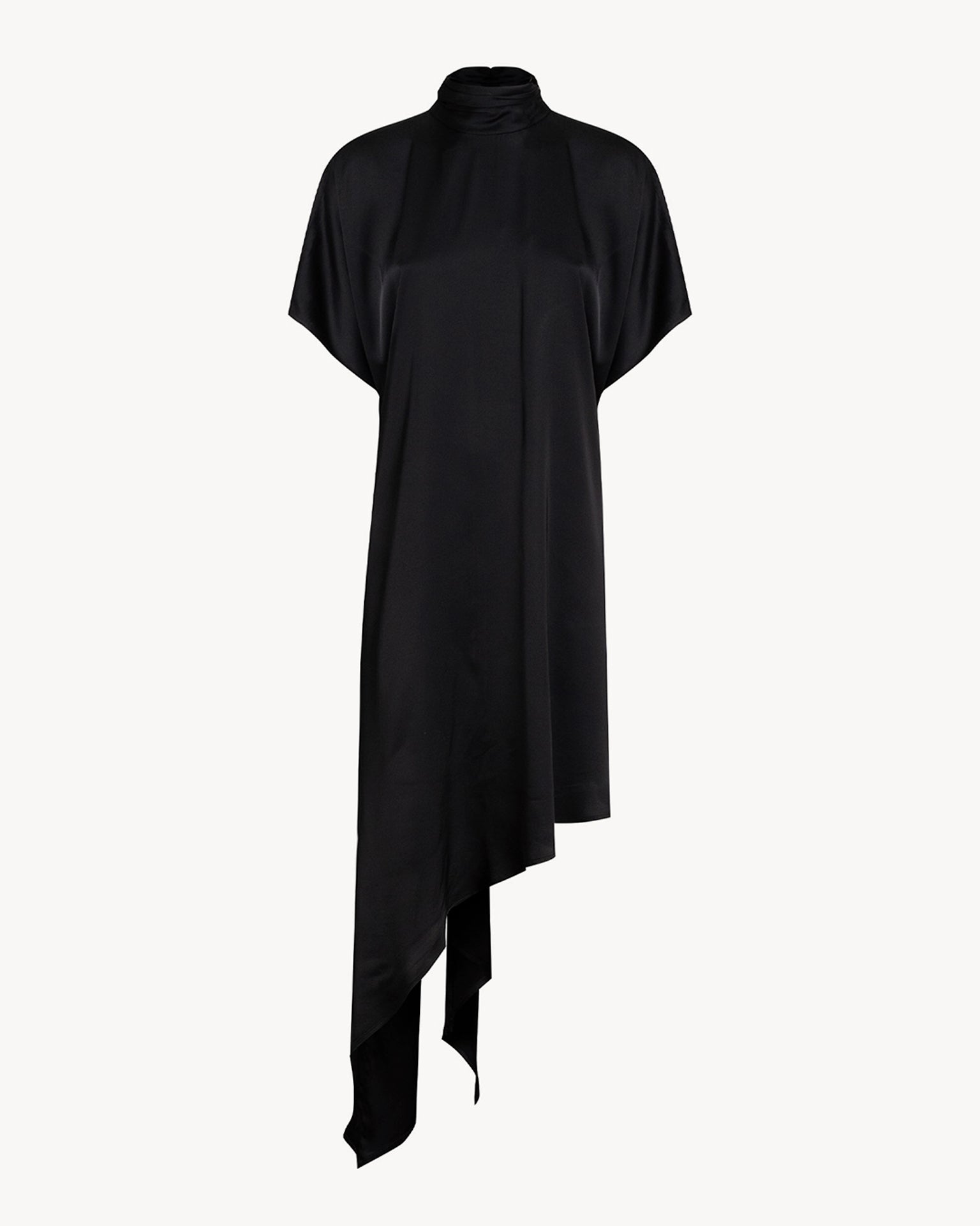 The Amber Dress Satin Black