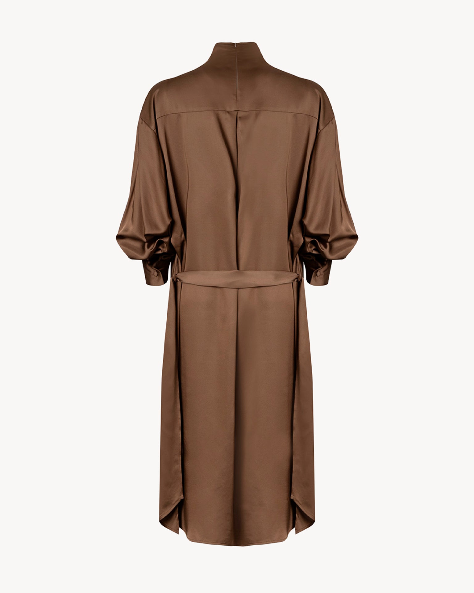 The Farah Dress Satin Kaki