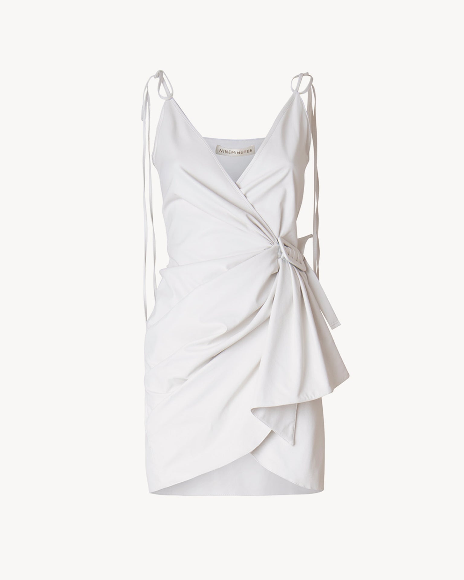 The Mini Nuit Dress Leather White