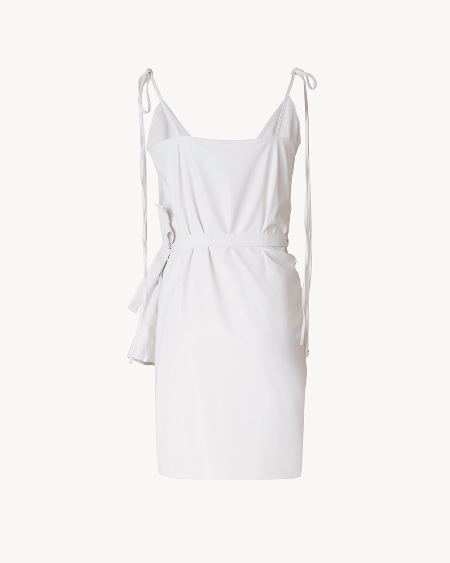 The Mini Nuit Dress Leather White