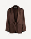 The Pajama Blazer Satin Cioccolato