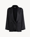 The Pajama Blazer Satin Black
