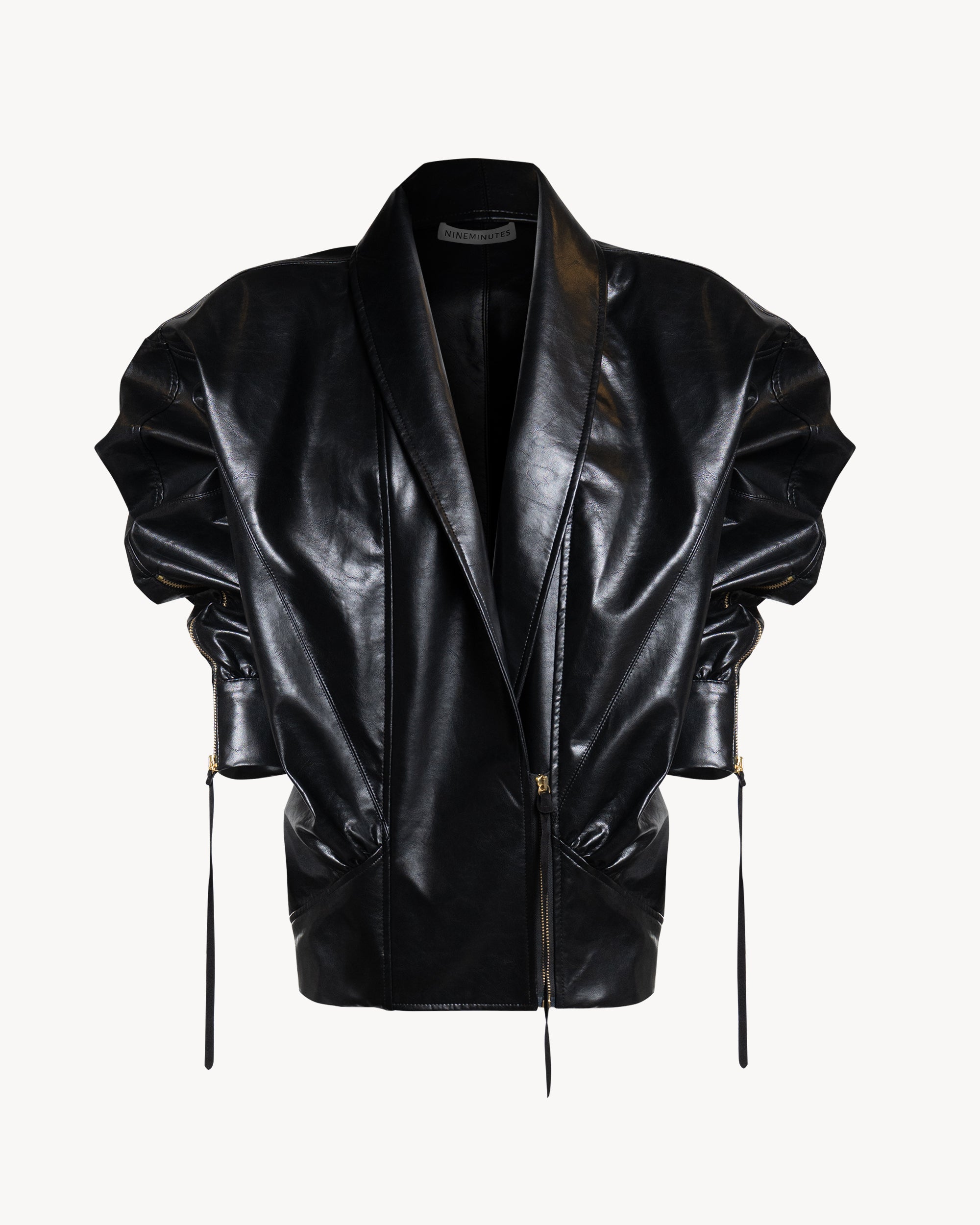 The Virgo Eco Leather Crop Black