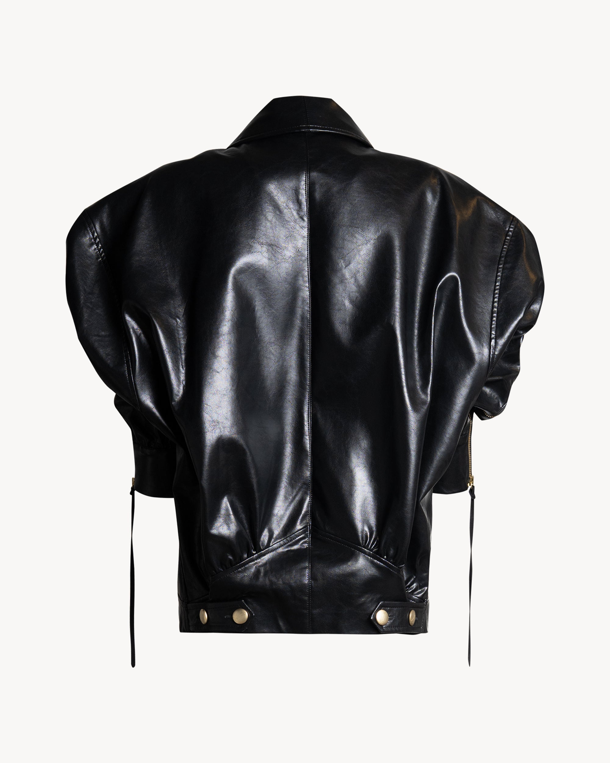 The Virgo Eco Leather Crop Black