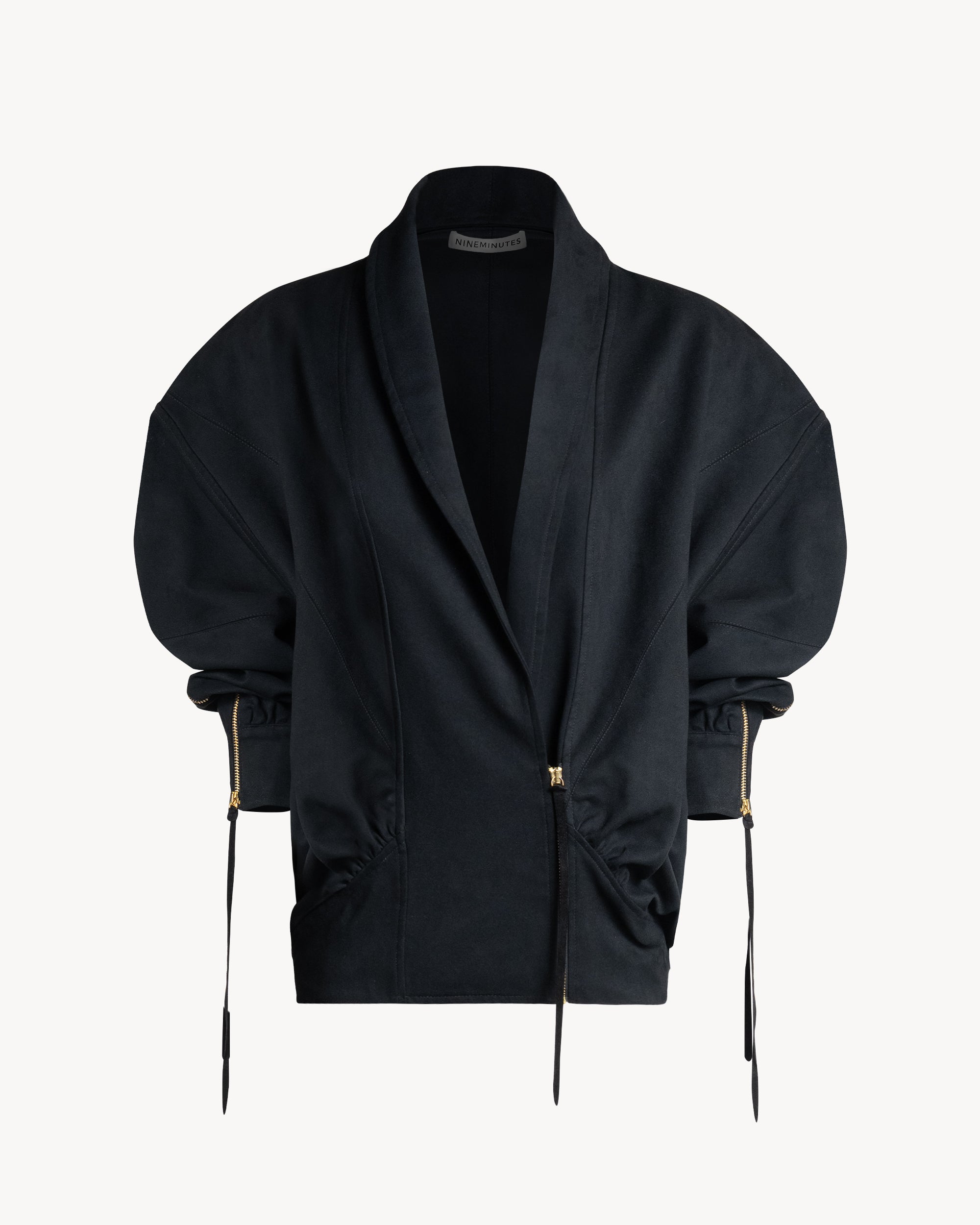 The Virgo Crop Eco Suede Black