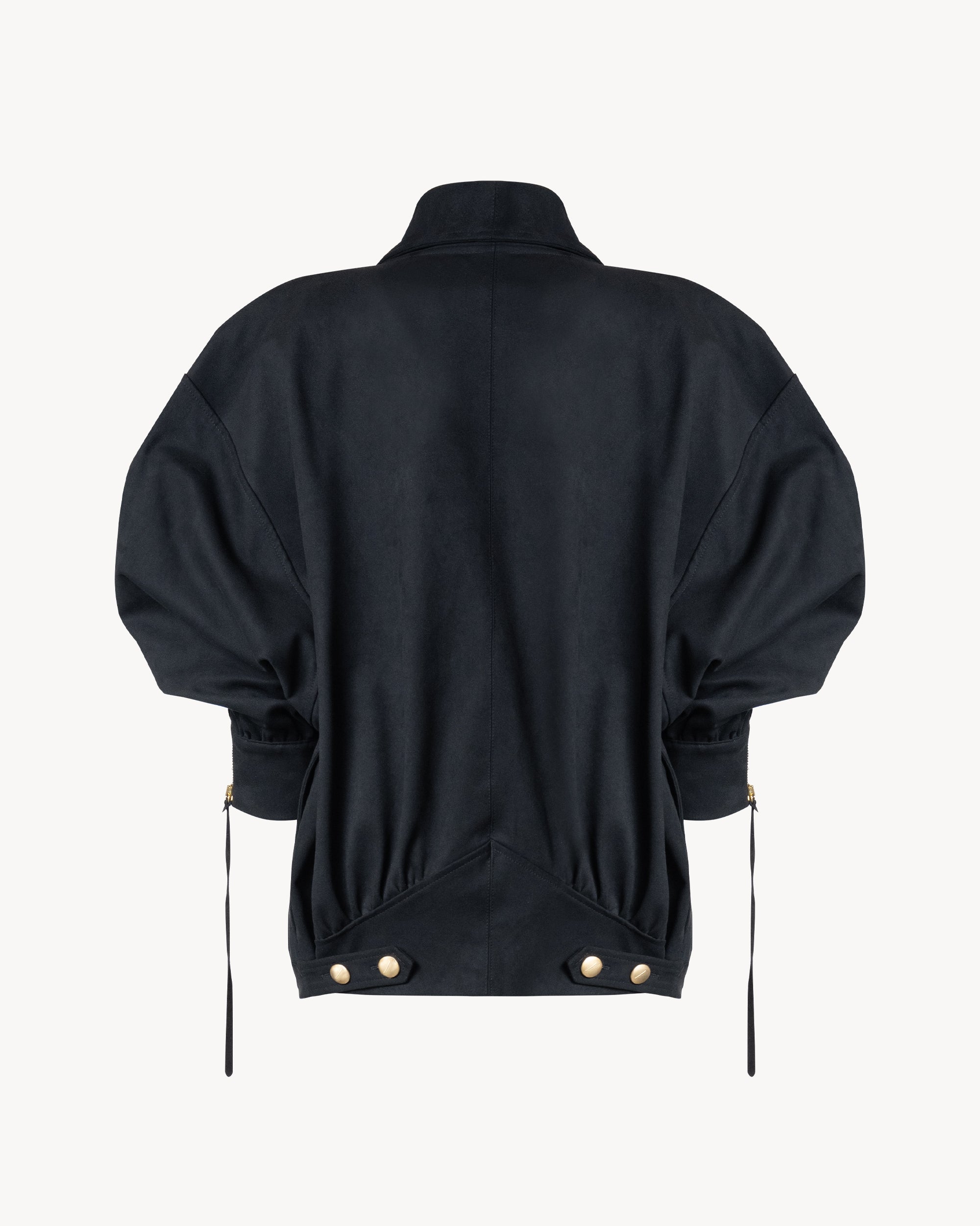 The Virgo Crop Eco Suede Black