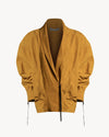 The Virgo Crop Genuine Suede Giallo
