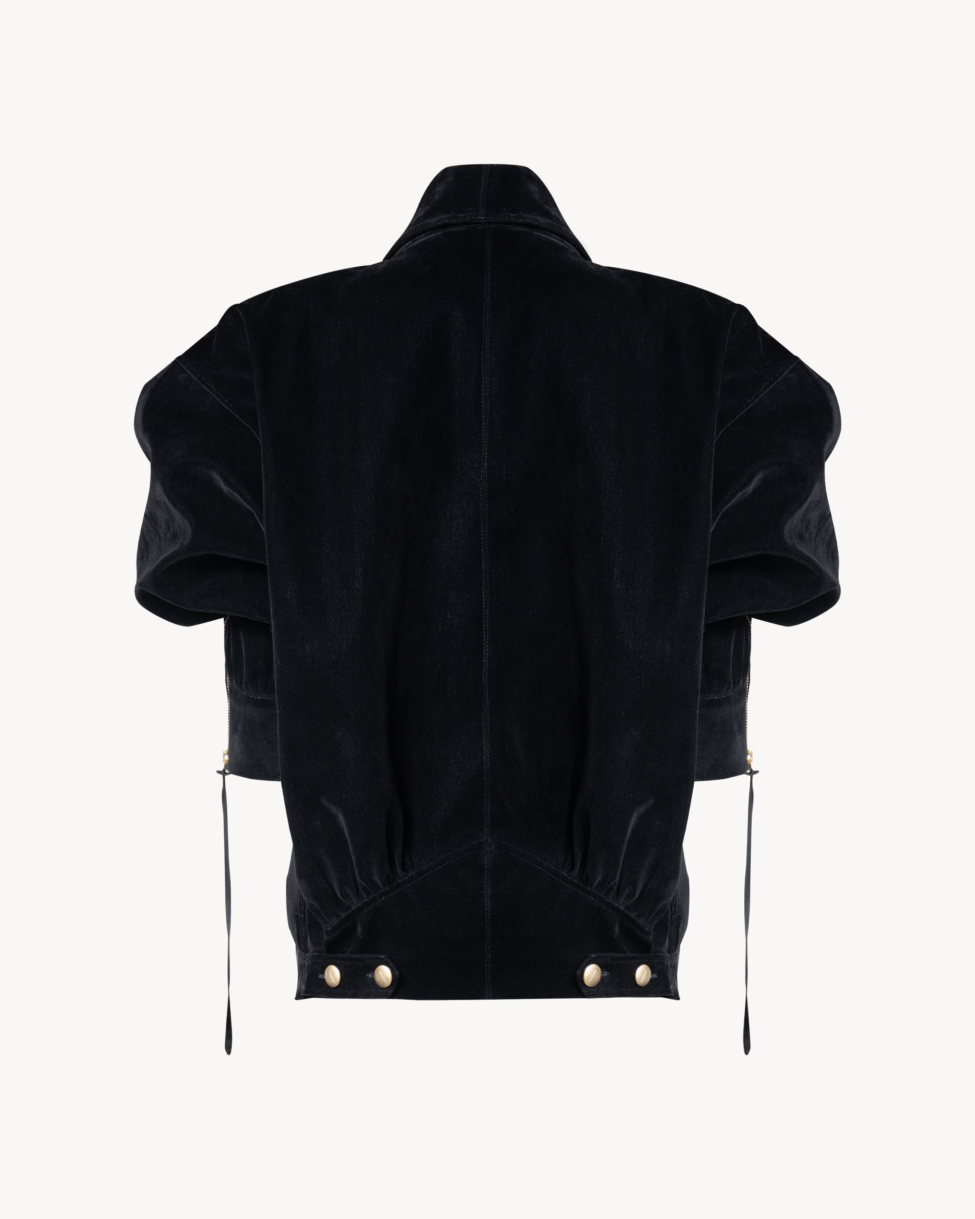 The Virgo Flock Crop Black