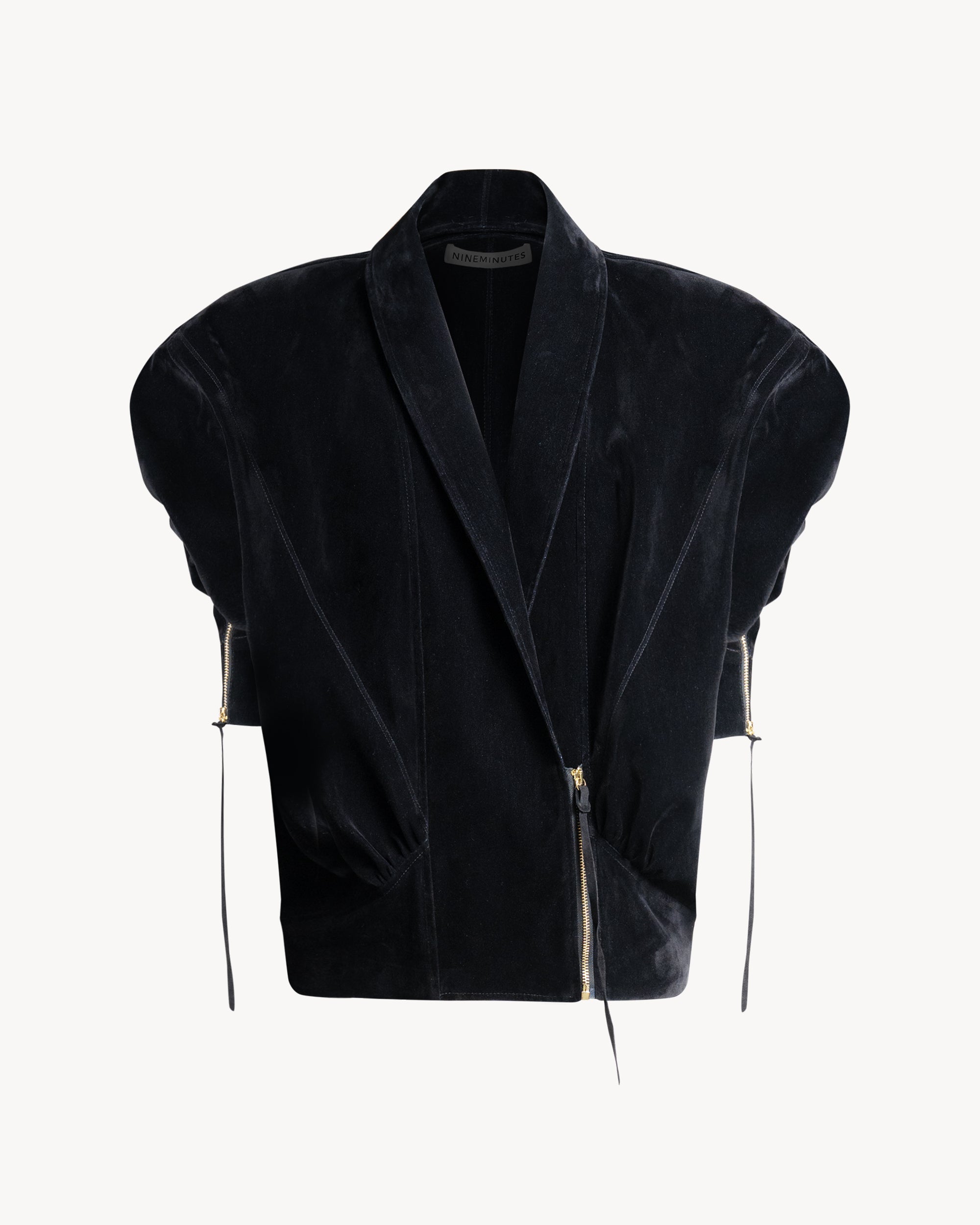 The Virgo Flock Crop Black