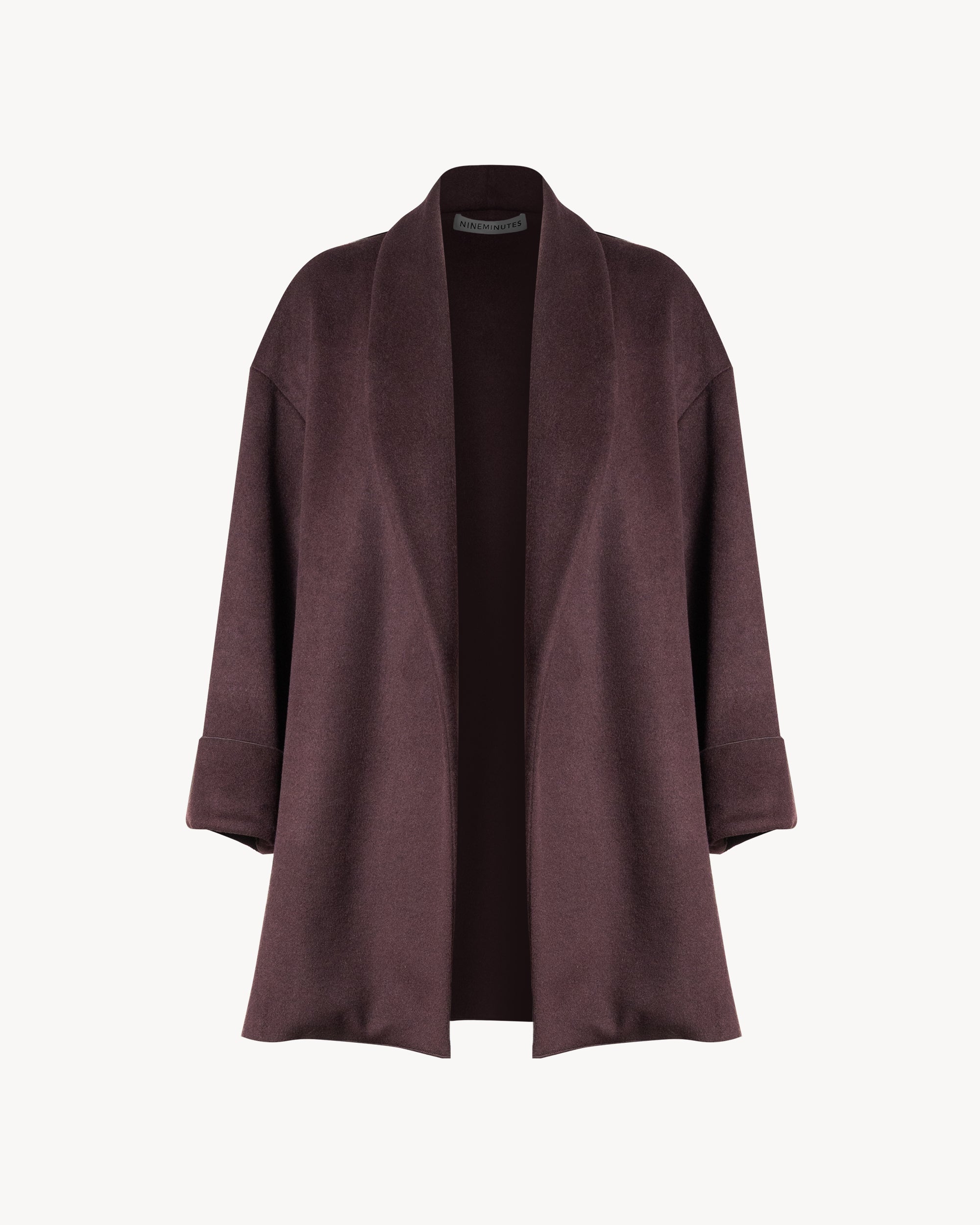 The Midi Coat Velour Tinto