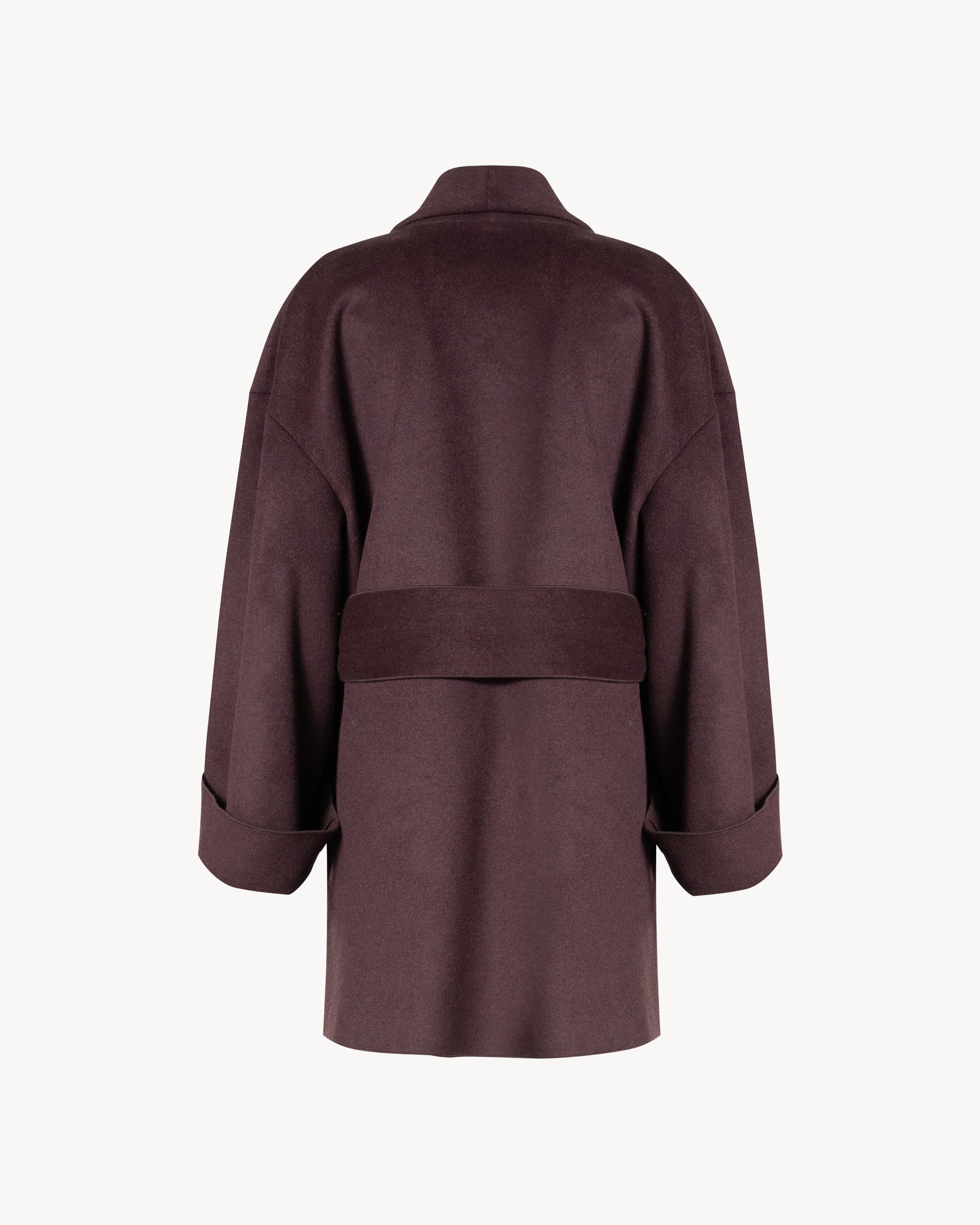 The Midi Coat Velour Tinto