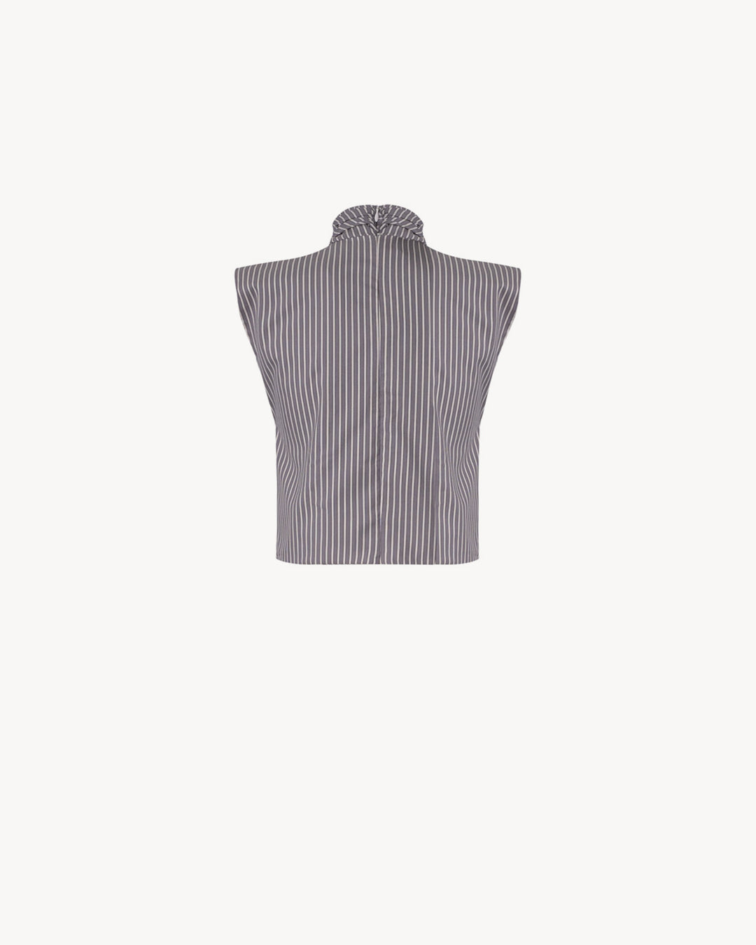 The Bonnie Top Cotton Stripe Grey