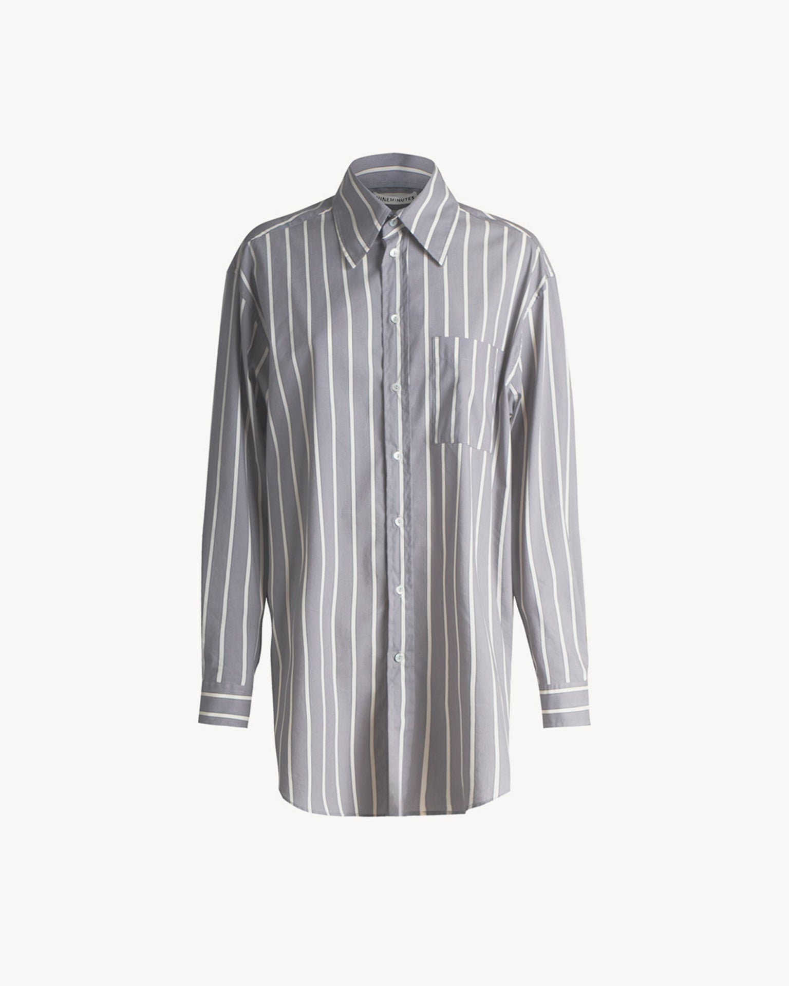 The Mama Large Cotton Stripe Grey