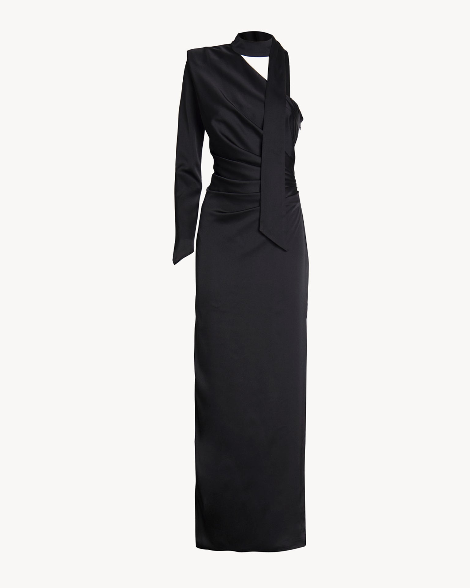 The Megan Long Dress Silk Black