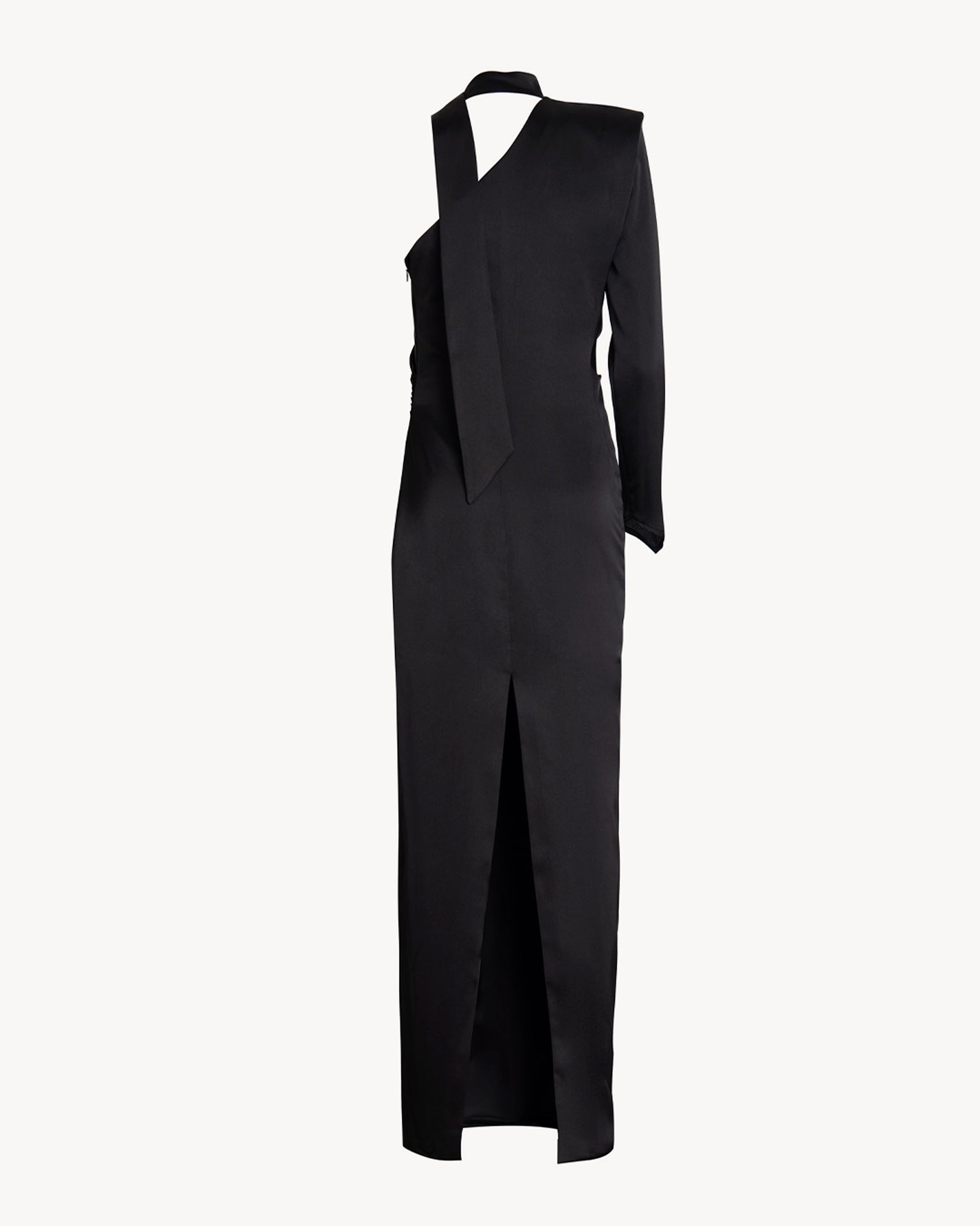 The Megan Long Dress Silk Black