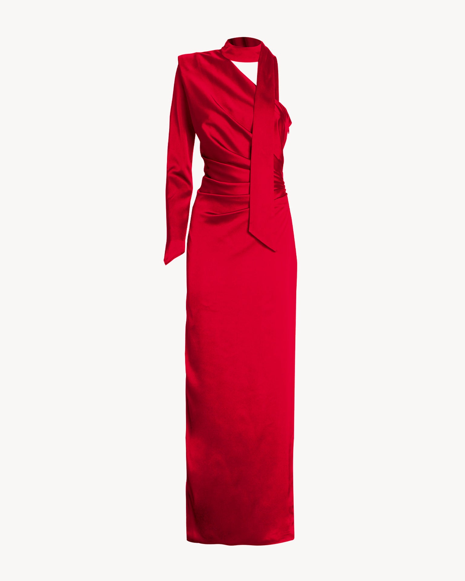 The Megan Long Dress Silk Red