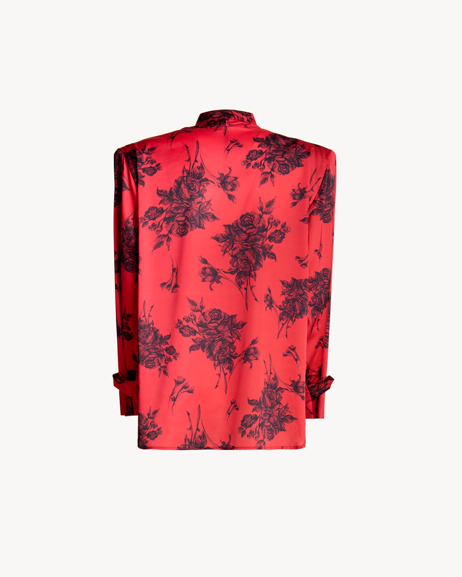 The Kimo Shirt Silk Red Flower