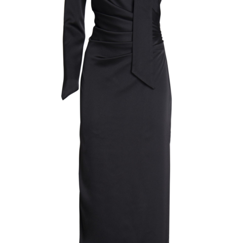 FW21.22 – THE MEGAN LONG DRESS SILK BLACK