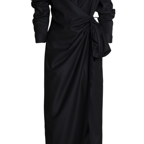 FW21.22 – THE NUIT DRESS DOUBLE SETA BLACK