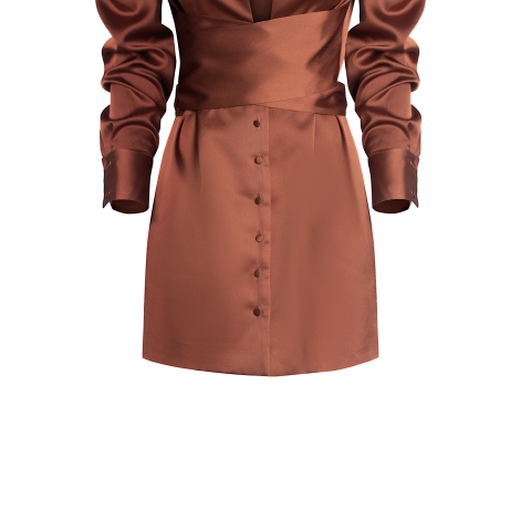 FW22.23 -THE GIA MIDI DRESS BRONZE