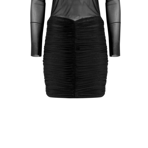 REVERSIBLE – THE BARDOT DRESS MESH BLACK