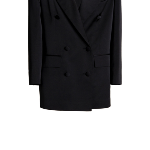 T&S – THE CLASSIC BLAZER SATIN BLACK