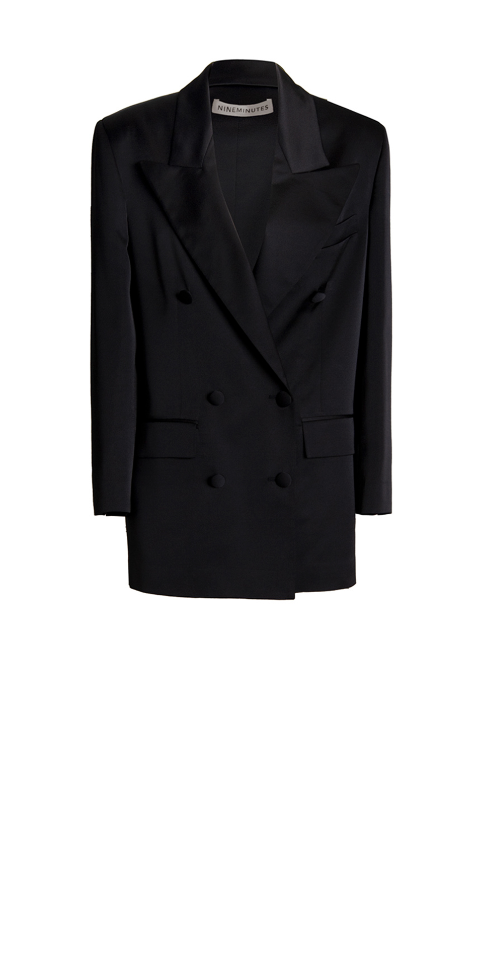 T&S – THE CLASSIC BLAZER SATIN BLACK